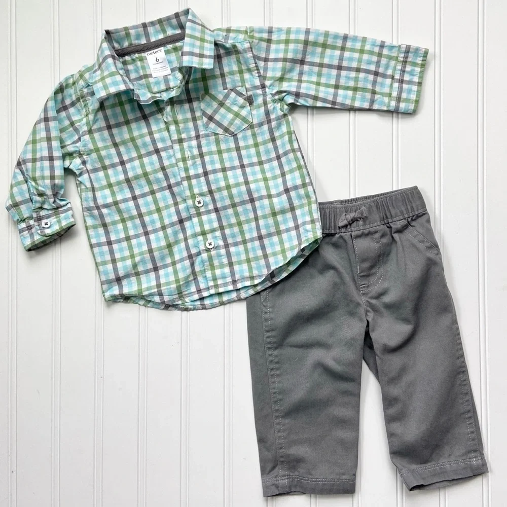 •Carter’s• button shirt/pant set